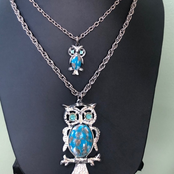 Fashion Double Owl Necklace - Picture 1 of 4
